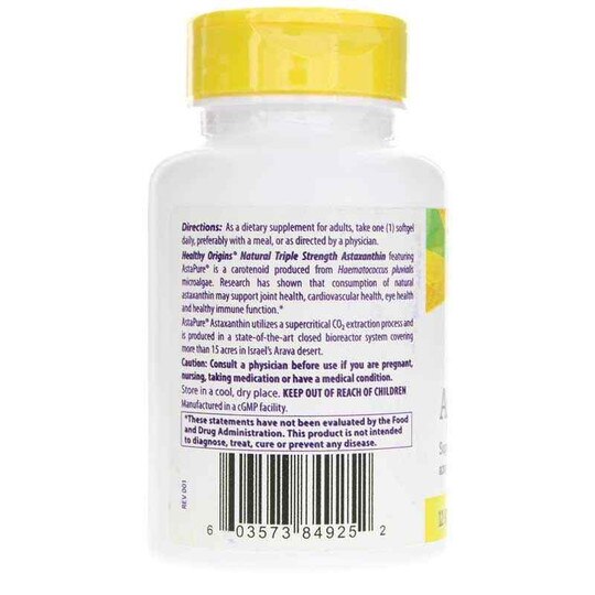 Astaxanthin Triple Strength 12 Mg, HLO
